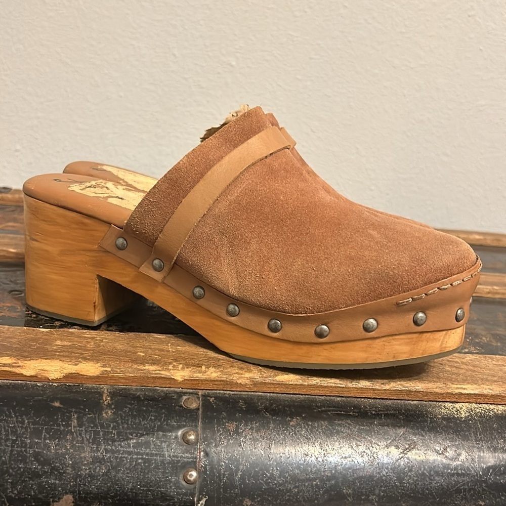 NWOT Free People Calabasas mule clog, heel, brown suede. Women’s size 39. - Picture 2 of 9